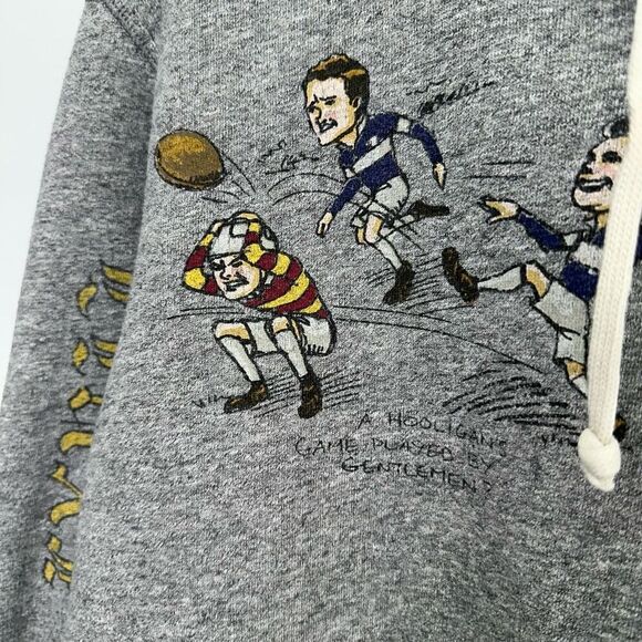 Polo Ralph Lauren Men’s Unisex Cartoon Rugby All Over Printed Fleece Heather Gra - Picture 6 of 16